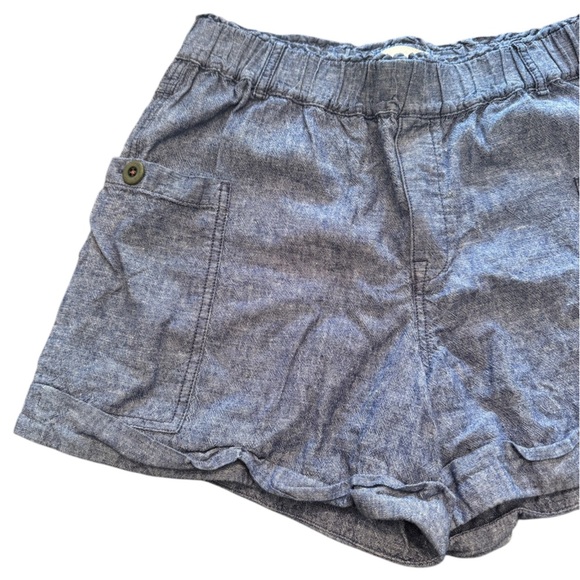 Anthropologie Hei Hei Blue Linen Blend Shorts - Picture 5 of 5